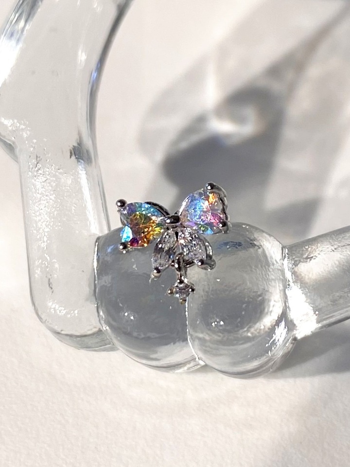 crystal butterfly piercing