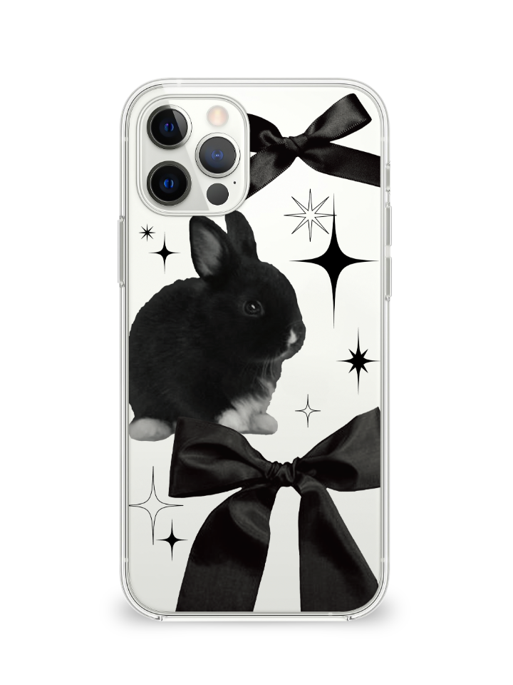 Black bunny JELLY case