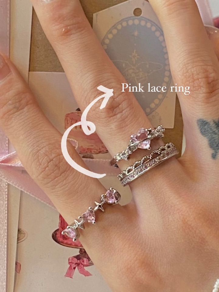 pink lace ring